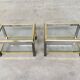 Hollywood Regency Two-Tier Sofa End Tables, 1970s, Set of 2