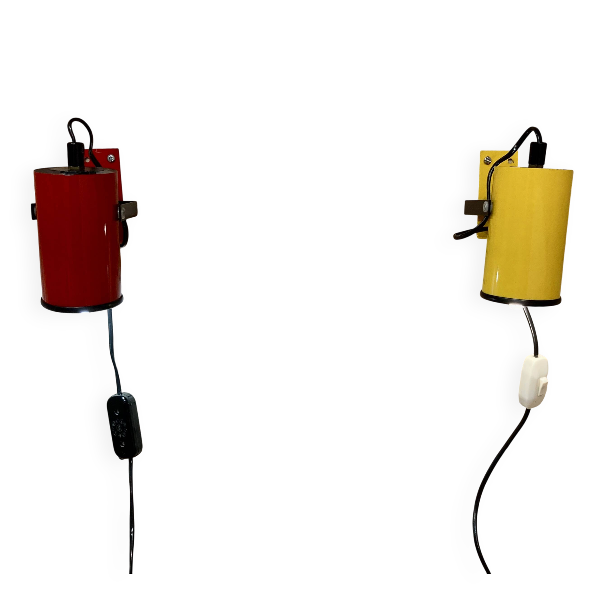 Pair of wall lights 1950 industrial design.