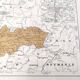Old map Austria Czechoslovakia Hungary 43x43cm from 1950