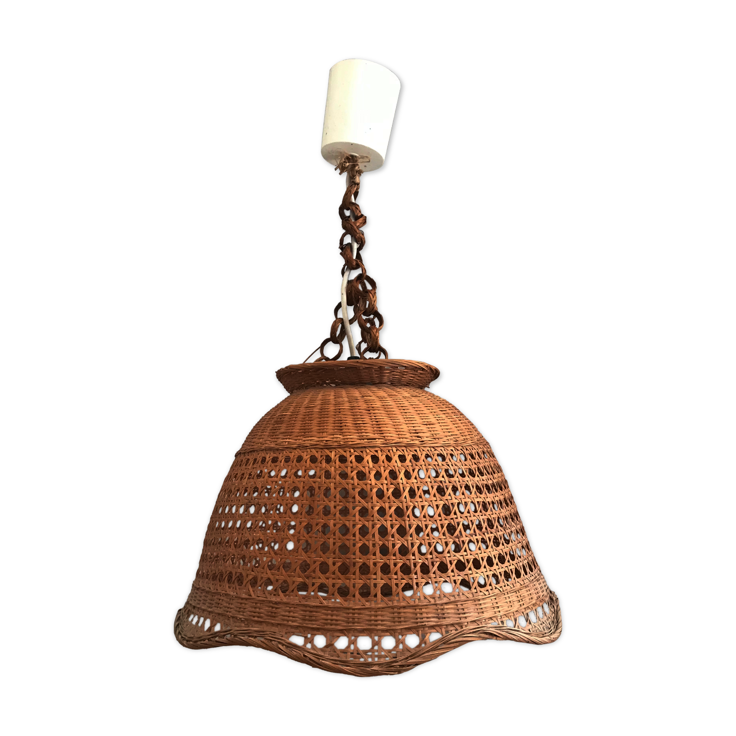 Vintage rattan pendant lamp
