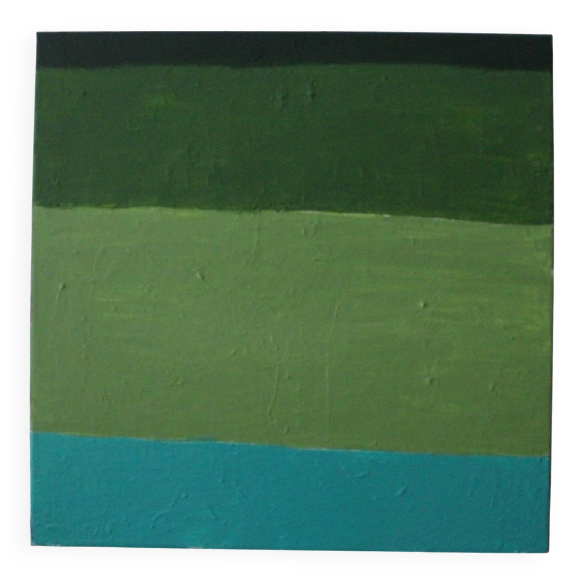 Abstract on canvas 100x100x4cm "Green Softness"