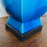Blue turquoise ceramic table lamp