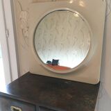Space age mirror and its 2 luminous side lights