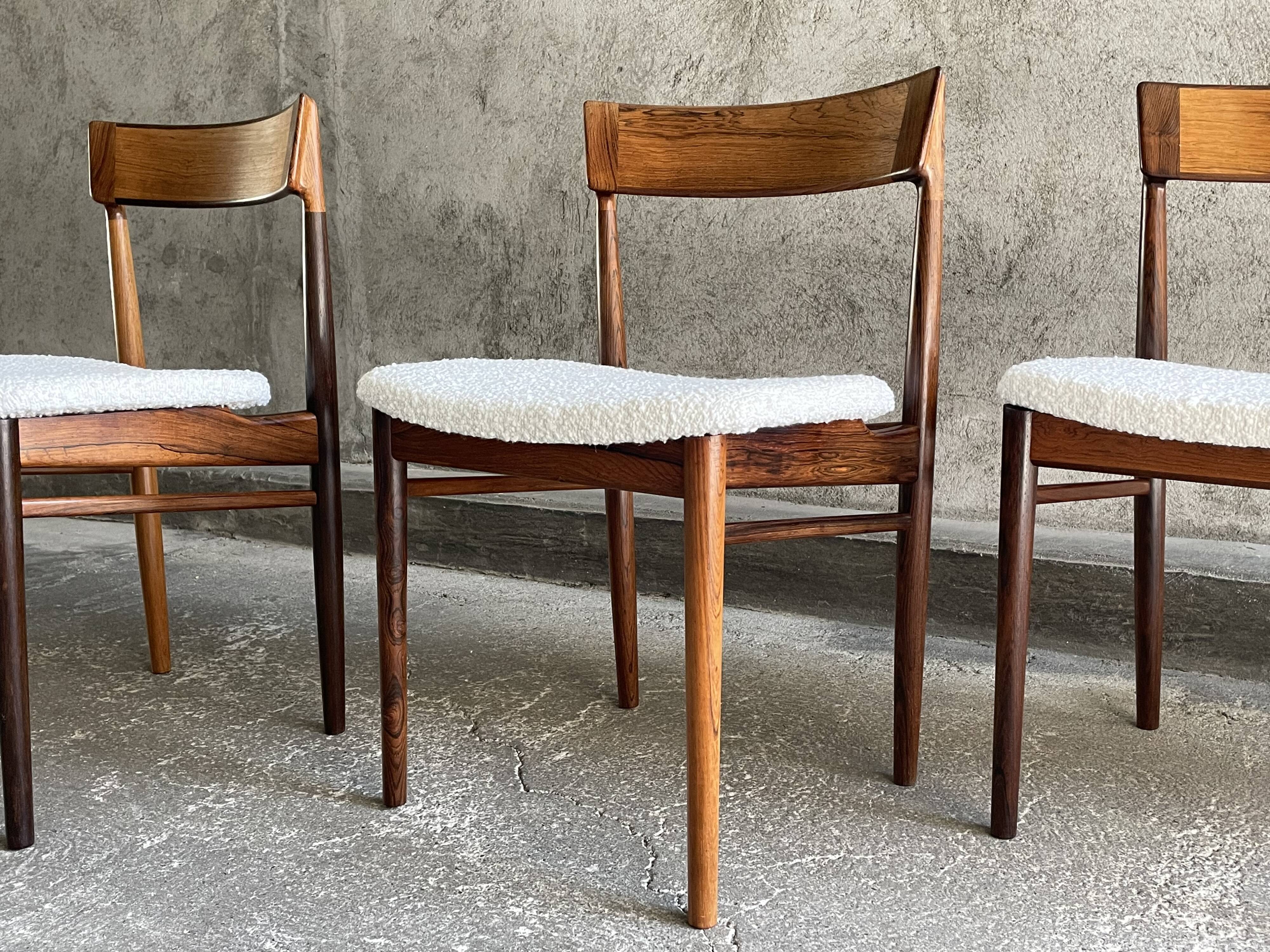 4 Danish rosewood chairs by Rosengren Hansen, 1960s