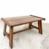 Modernist laminated wood coffee table, 1970.