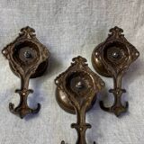 Coat hooks with knob and double brass hooks