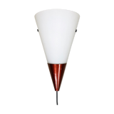 Vintage Wall Lamp / Wall Sconce by LAKRO, Holland, Glass and Metal