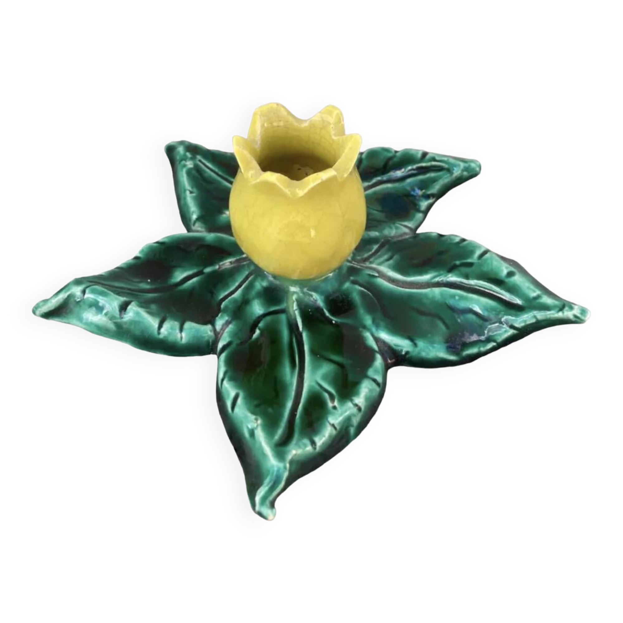 Ceramic flower candle holder