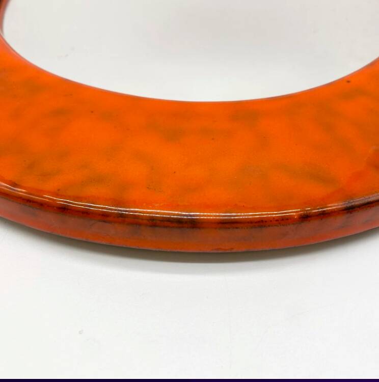 Miroir céramique glaçure « orange », 1960s