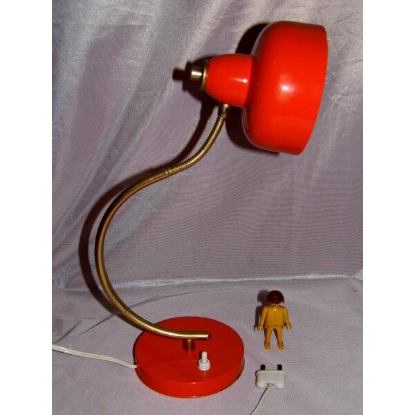 Vintage Orange metal lamp years 70