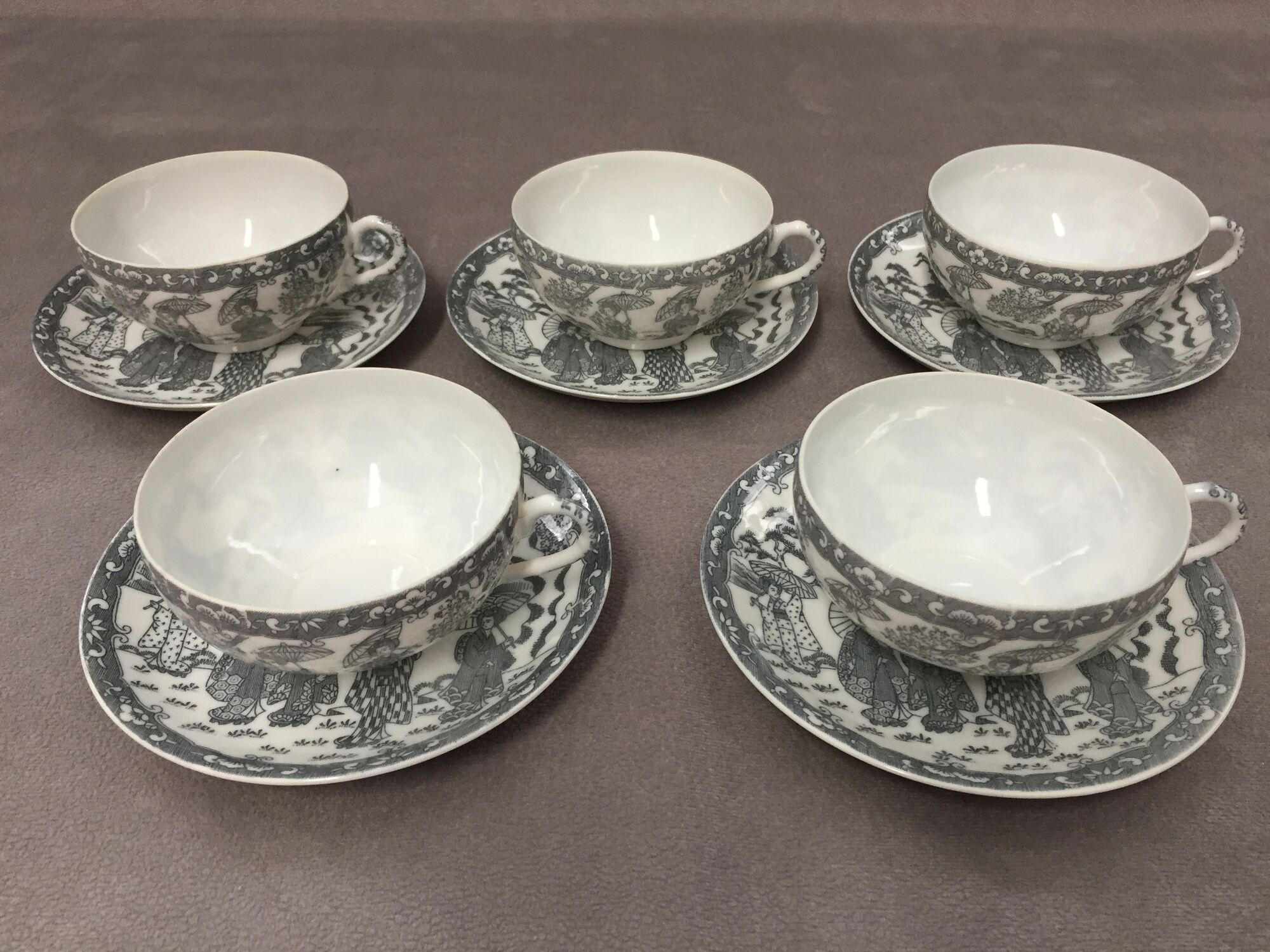 Old tea set coffee chocolate vintage made in japan 1950 fine porcelain