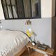 Wooden bedside table