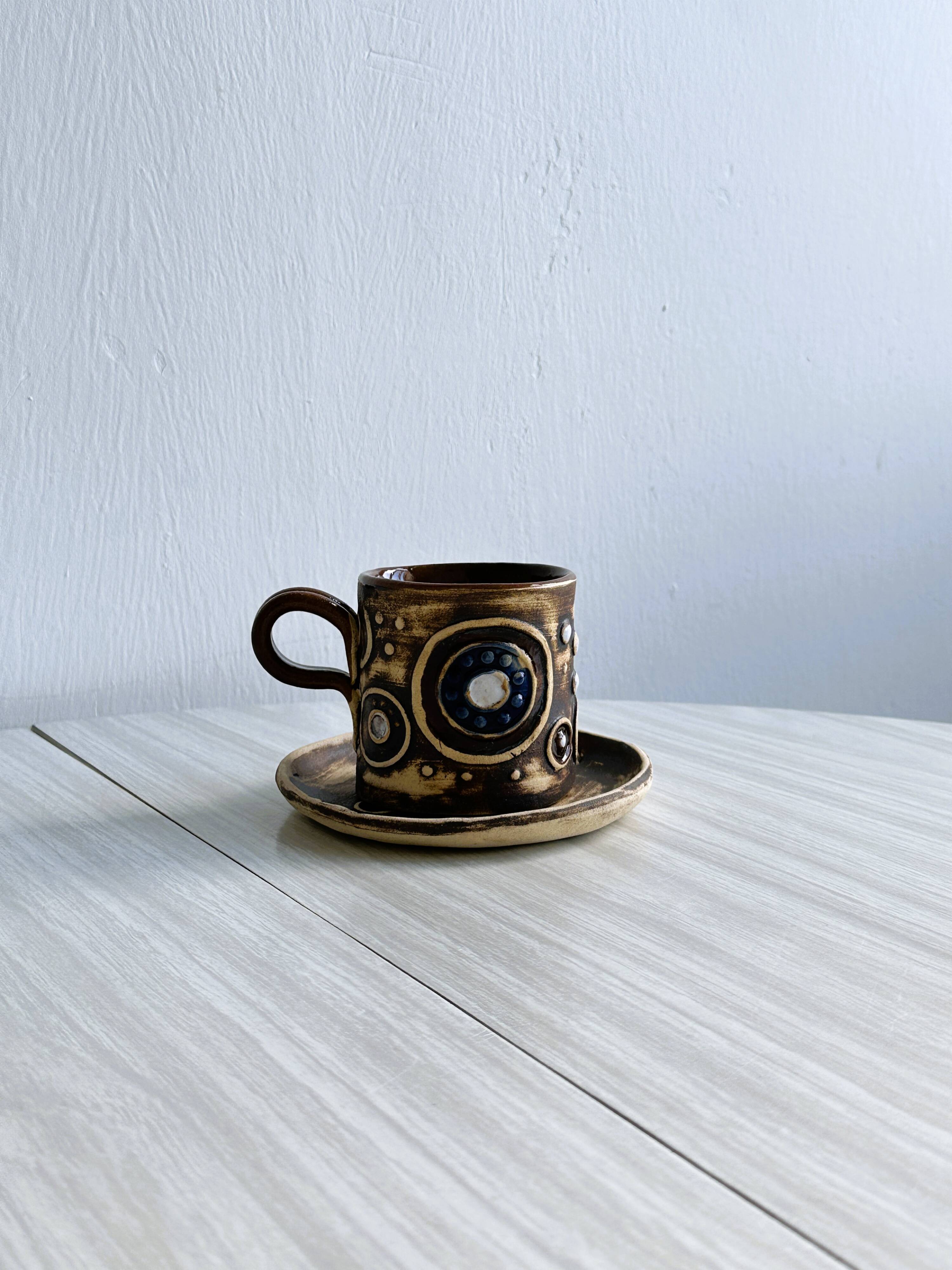 Rustic ceramic coffee mug