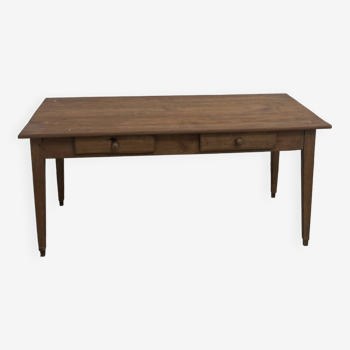 Solid cherry farm table, spindle legs