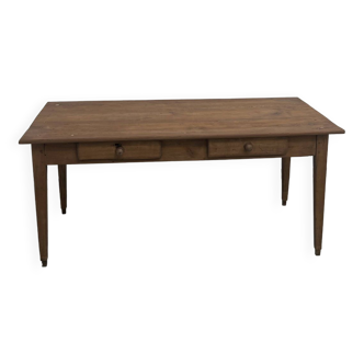 Solid cherry farm table, spindle legs