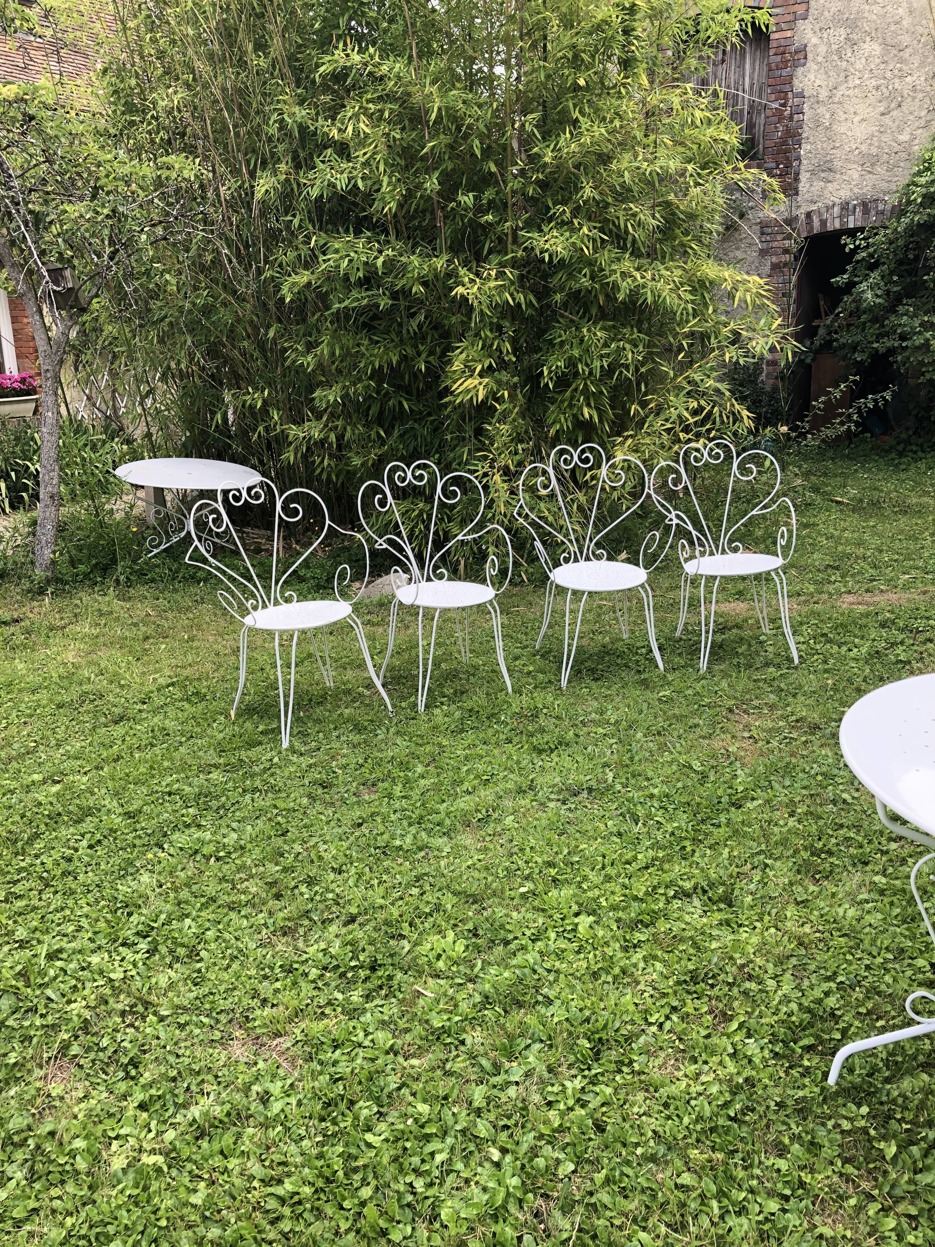 Salon de jardin en fer forgé