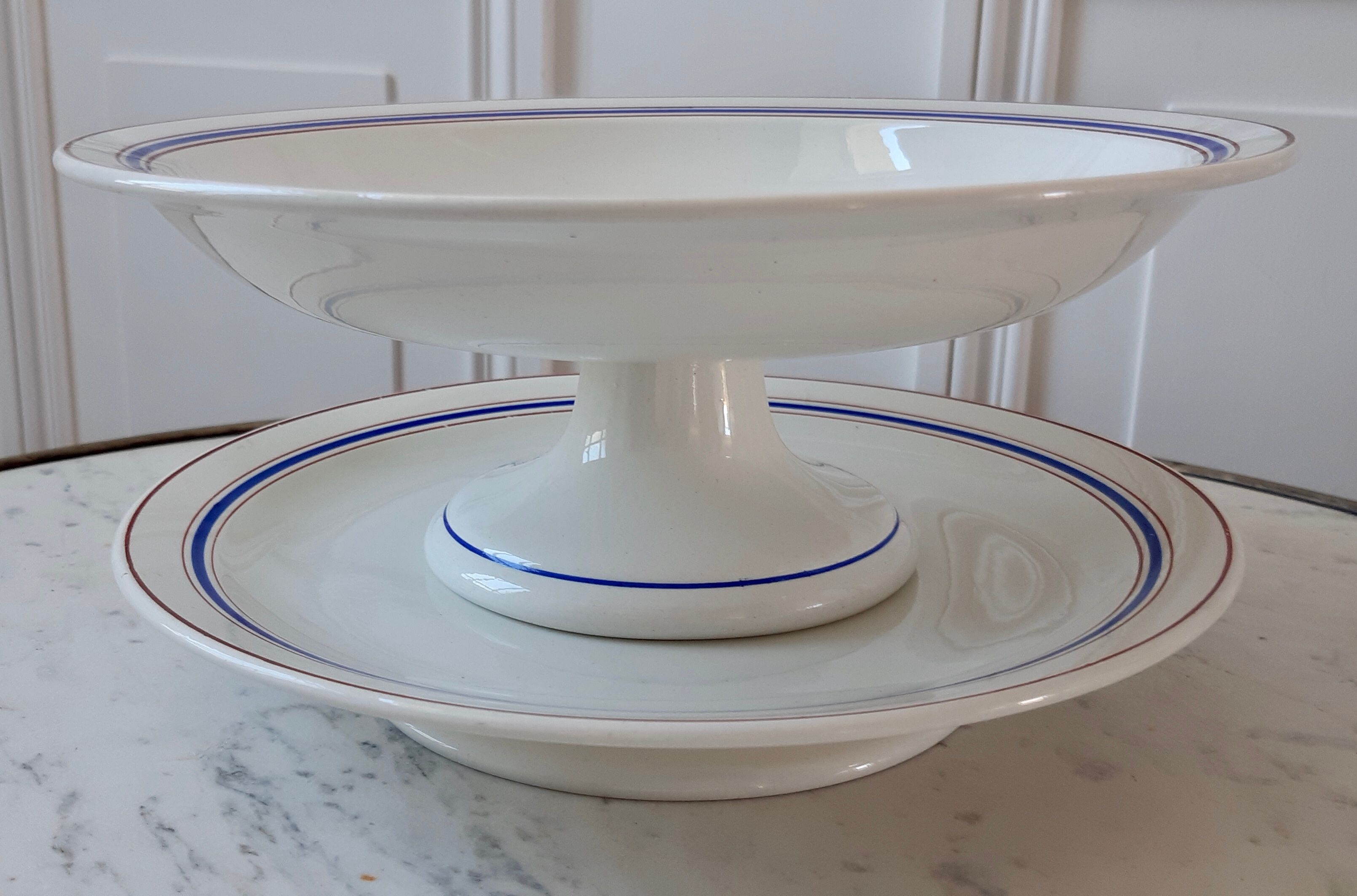 Duo de compotiers Salins années 30