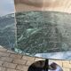 Original round Knoll Tulip dining table (120cm) Alpi Verde glossy in NEW CONDITION