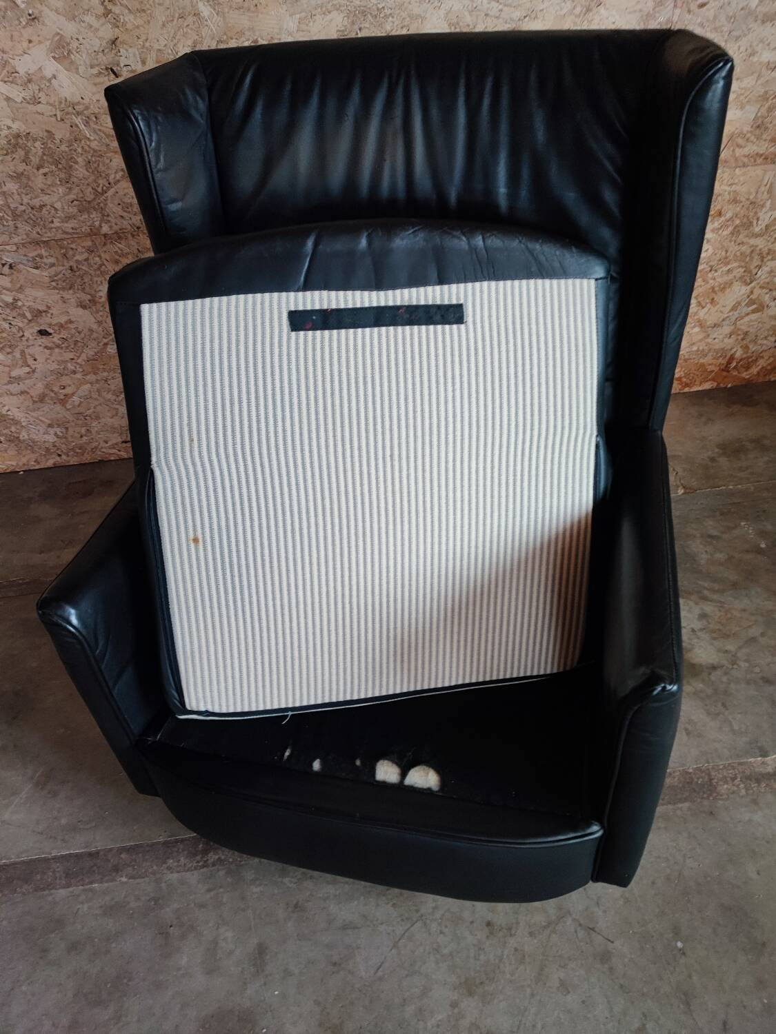 Leather club armchair from the Roset brand