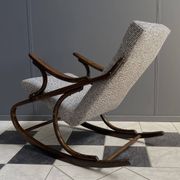 Fauteuil à bascule par TON / Thonet années 1960