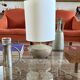 Mid-century modern green ceramic lamp base, Alain di Bin France 1960s
