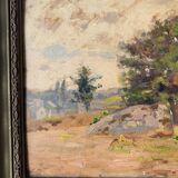 Pair of Impressionist Oil Paintings of Vintage and Antique Landscapes