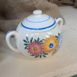 Vintage earthenware sugar bowl