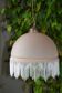 Lustrous suspension in glass paste, glass and ceramic pendants.