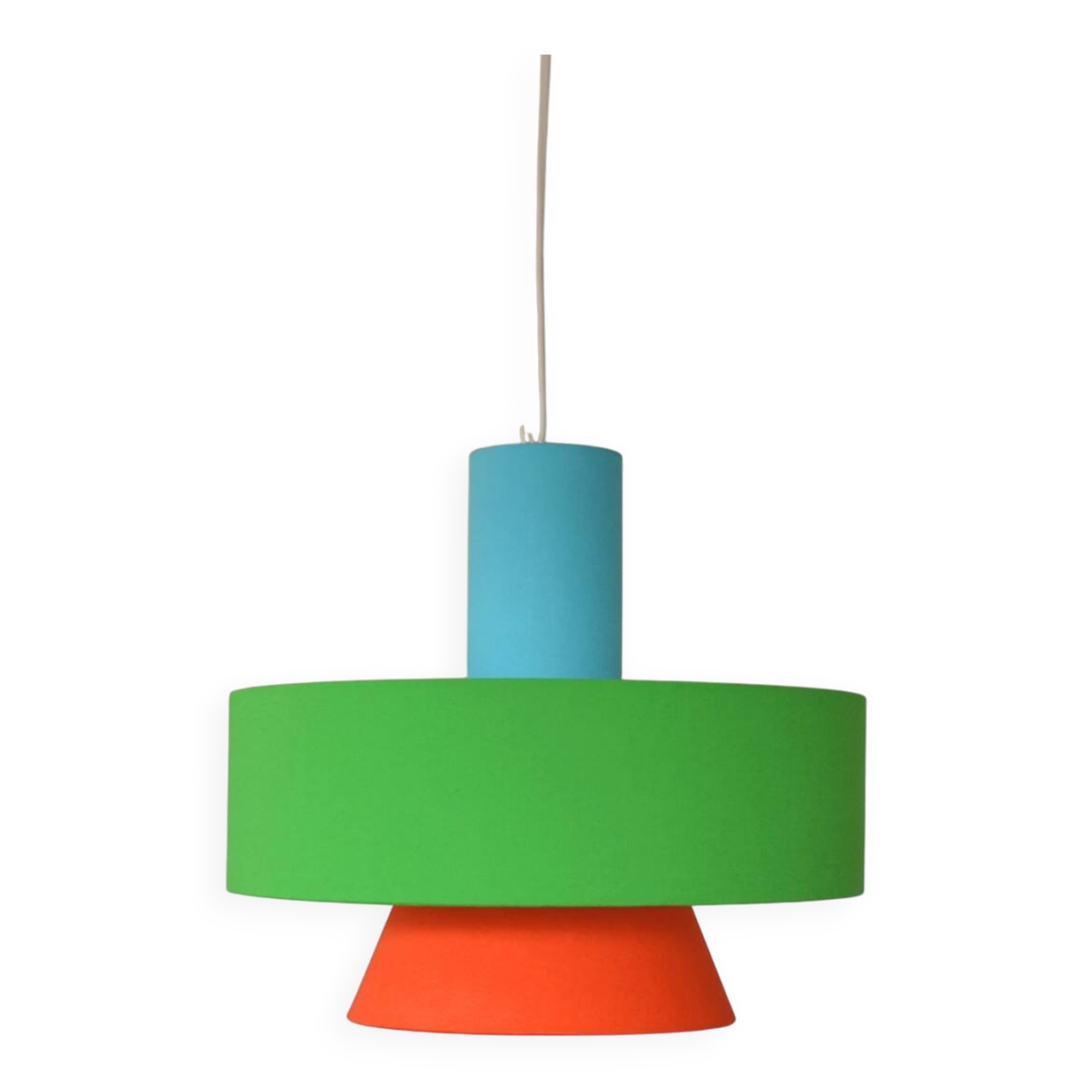 Gravity pendant lamp - sleek design in coloured fabric