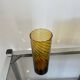 Set of 5 vintage twisted glasses – orange-brown orangeade – 60s/70s
