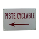 Old enamelled plaque "Cyclable Trail" Bike 21x31cm 1960