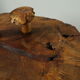 Brutalist side table made from vintage tree stump wood