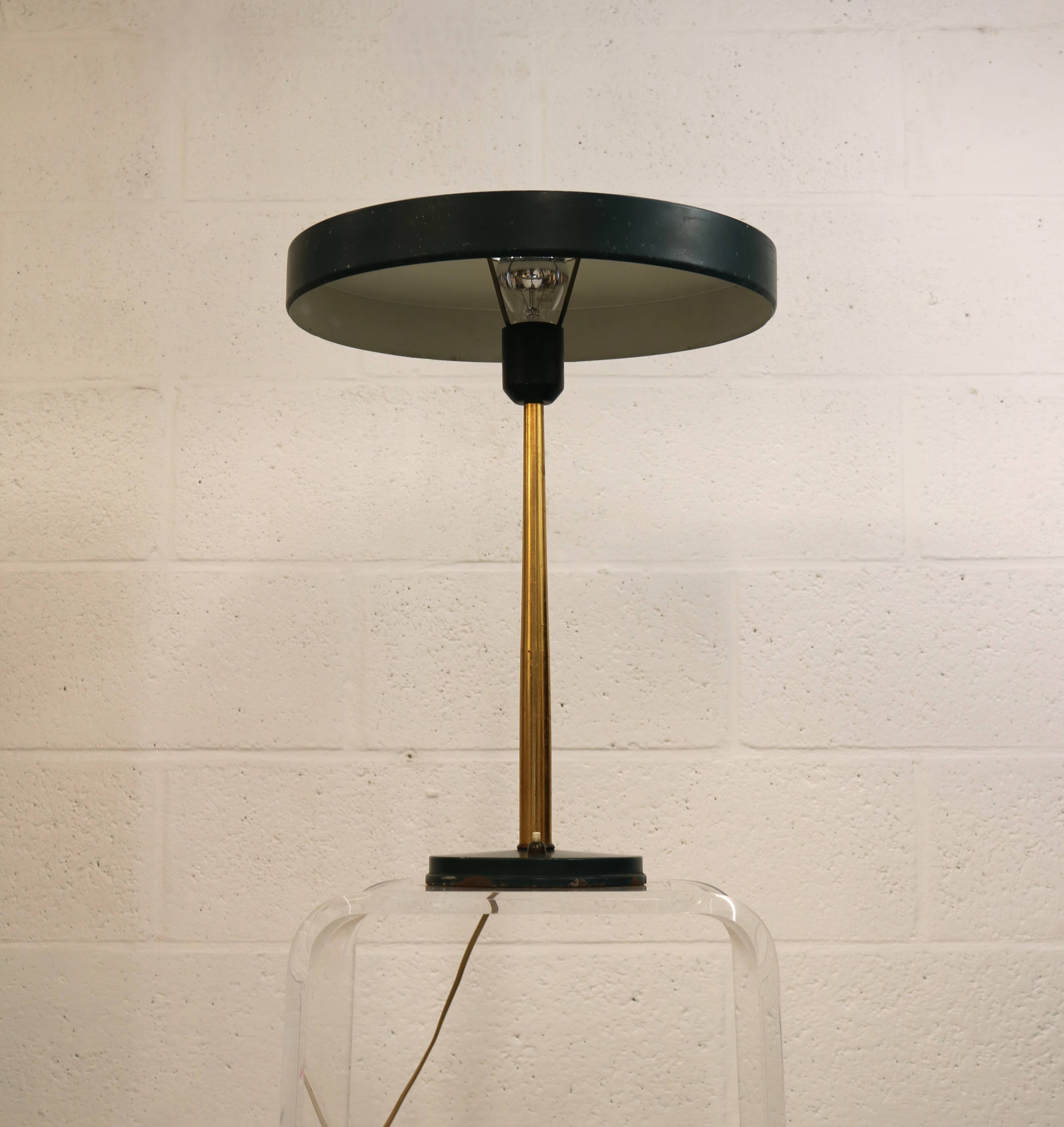 Midcentury Louis Kalff desk lamp *** Model Timor 69 dark green *** Philips