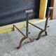Pair of fire dogs - wrought iron