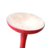 Red wooden hat rack from the 1930s