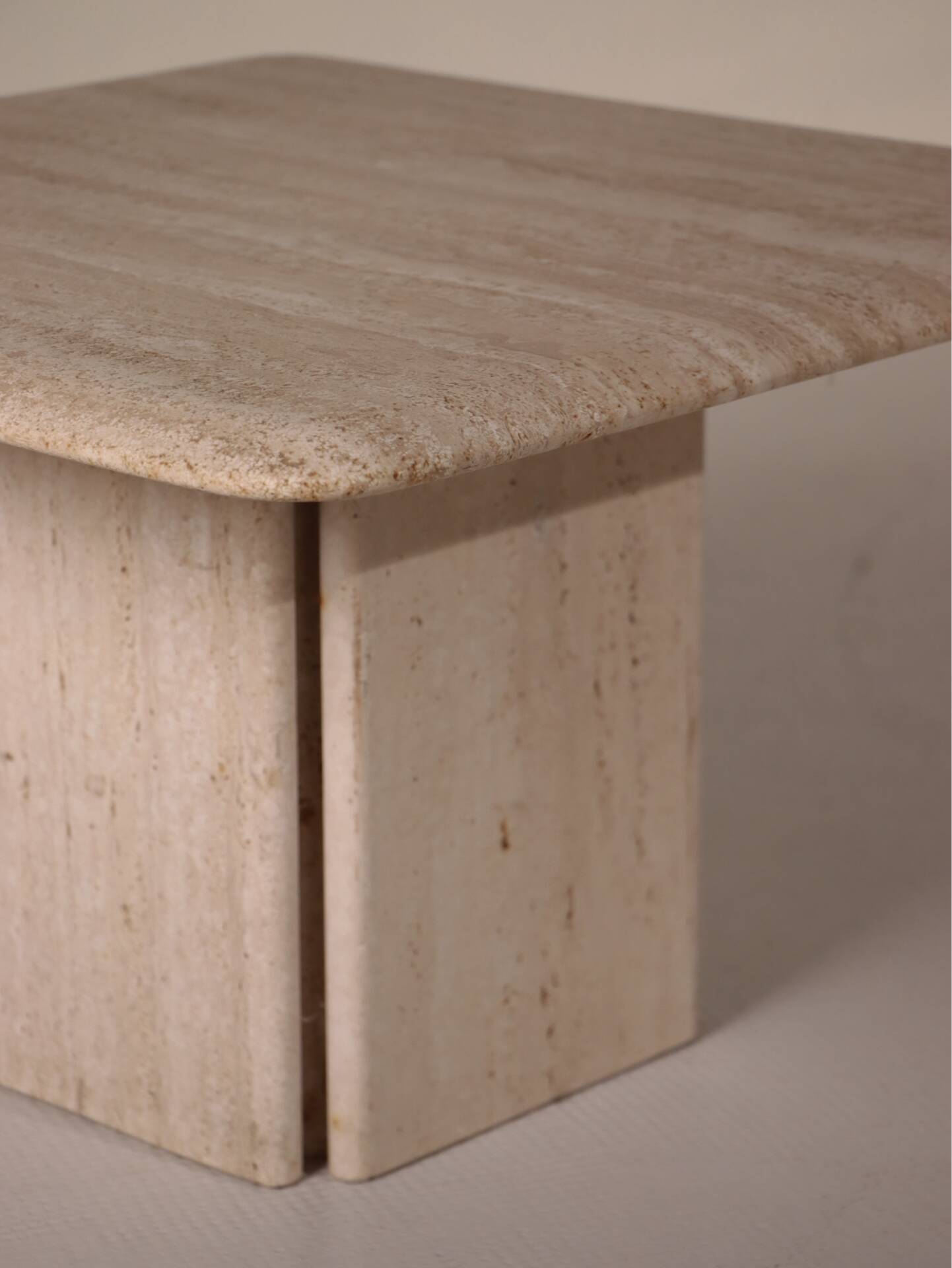 Travertine coffee table
