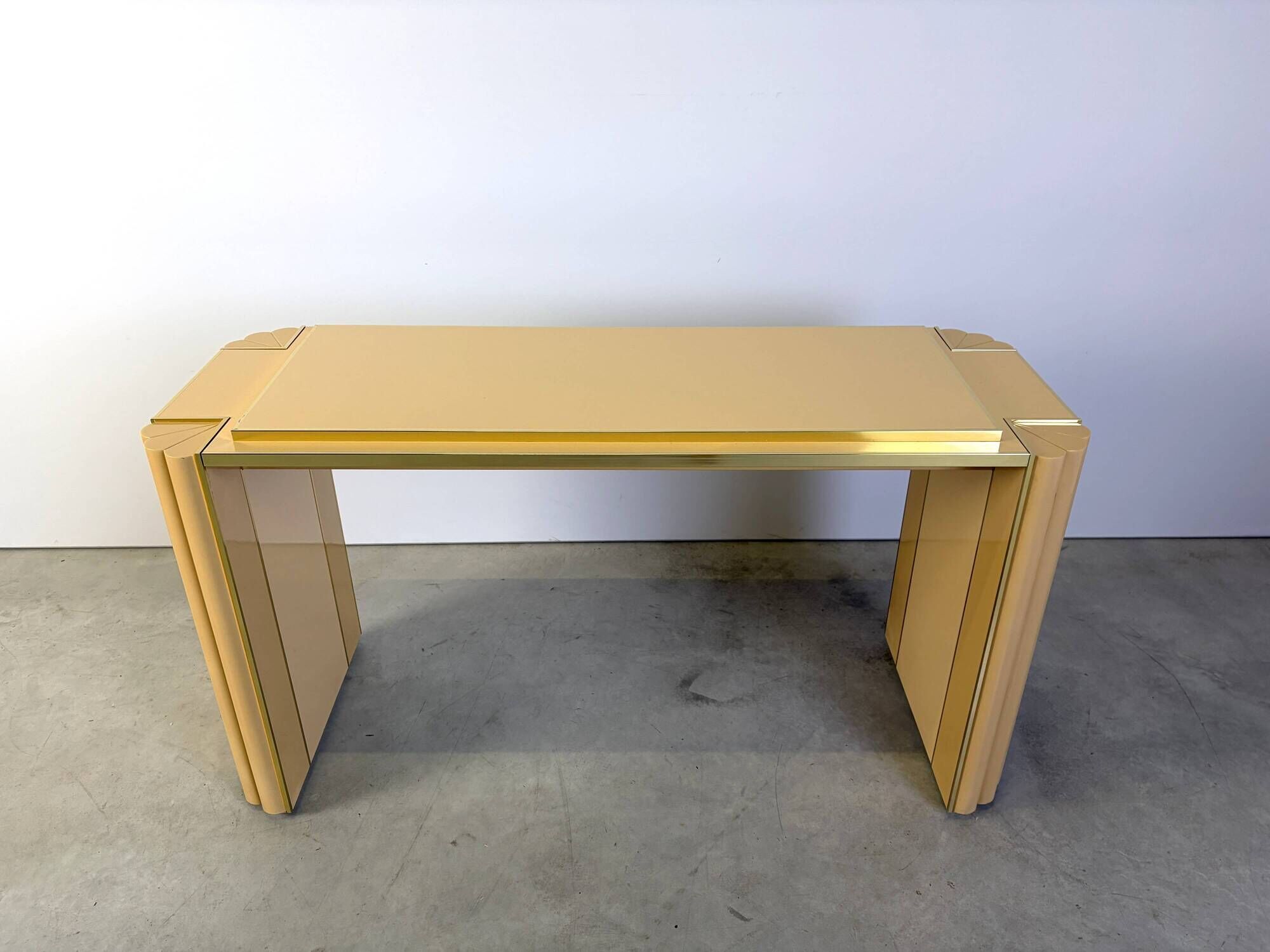 Lacquer console by Alain Delon for Maison Jansen, 1970s