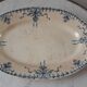 Plat ovale Terre de Fer Gien modèle "Venise" fin XIXème