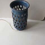 Lampe en céramique bleue Signée Emile Masson (Vallauris)