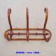 Curved wood wall coat rack bistro KOHN, around 1900, no Thonet