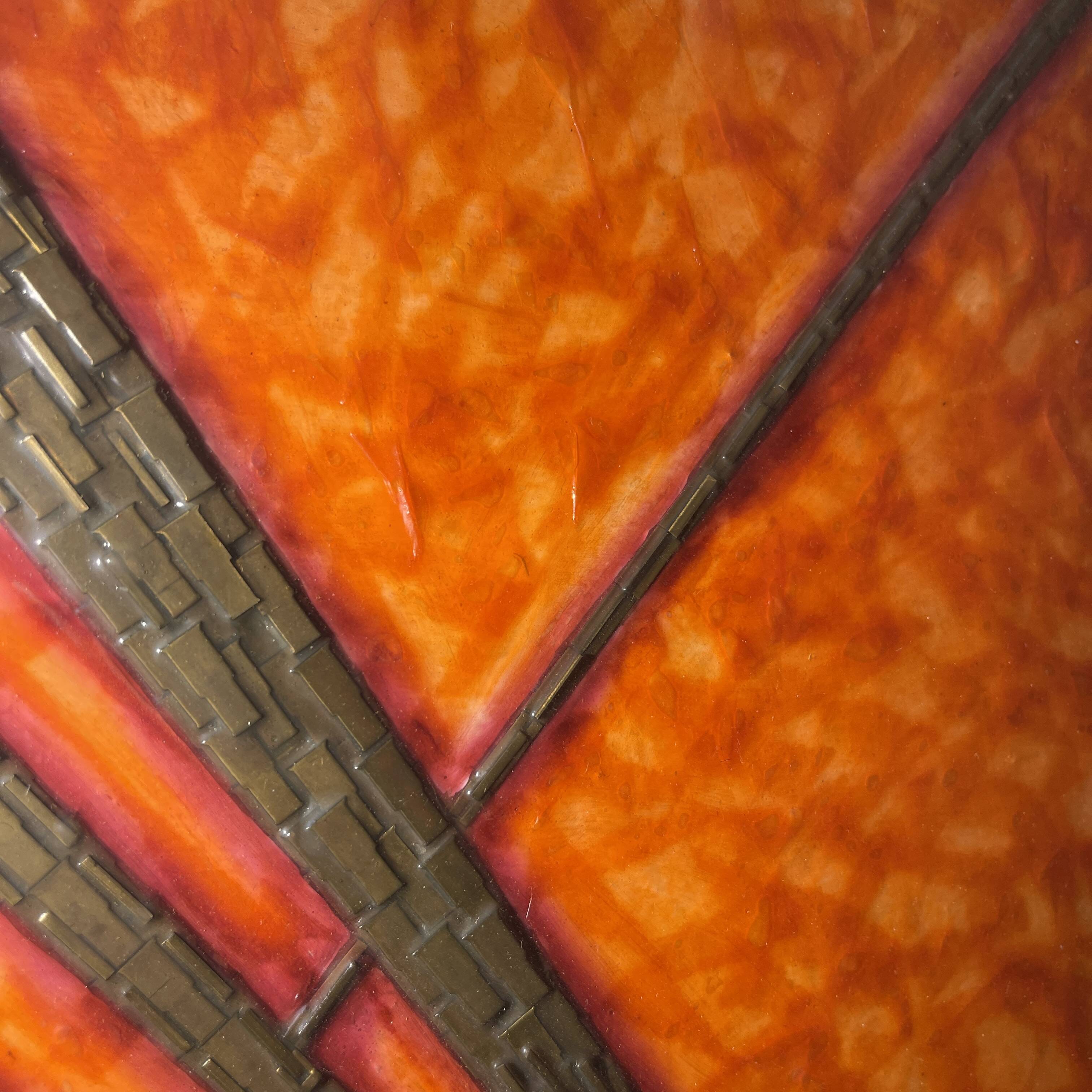 Antonio Secci, brutalist abstract painting, mixed media Italy Milano 69