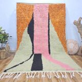 Tapis en laine pure artisanale traditionnelle taille 100 x 200 cm