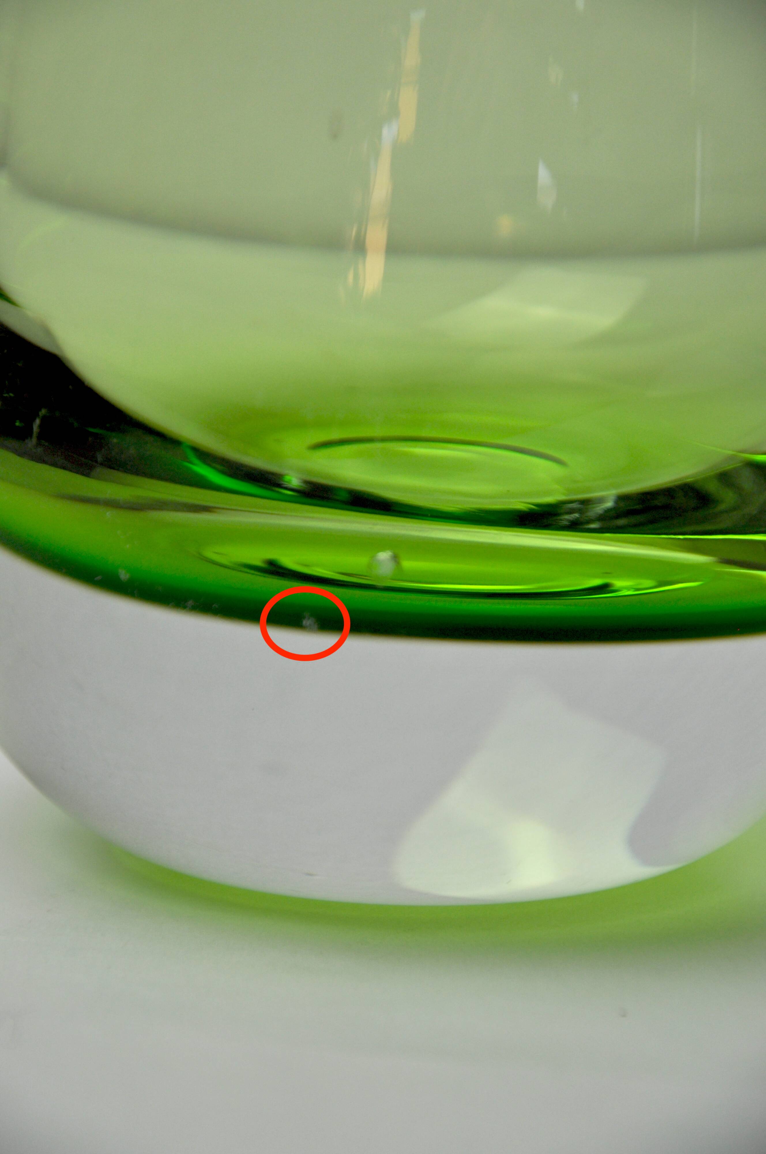 Green sommerso vase XL by seguso, Italy, 1970