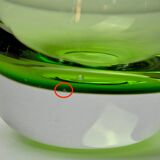 Vase sommerso vert XL par seguso, italie, 1970