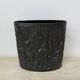 Martin Freyer Rosenthal Bisque Porcelaine Noire Papier Relief Vase Op Art