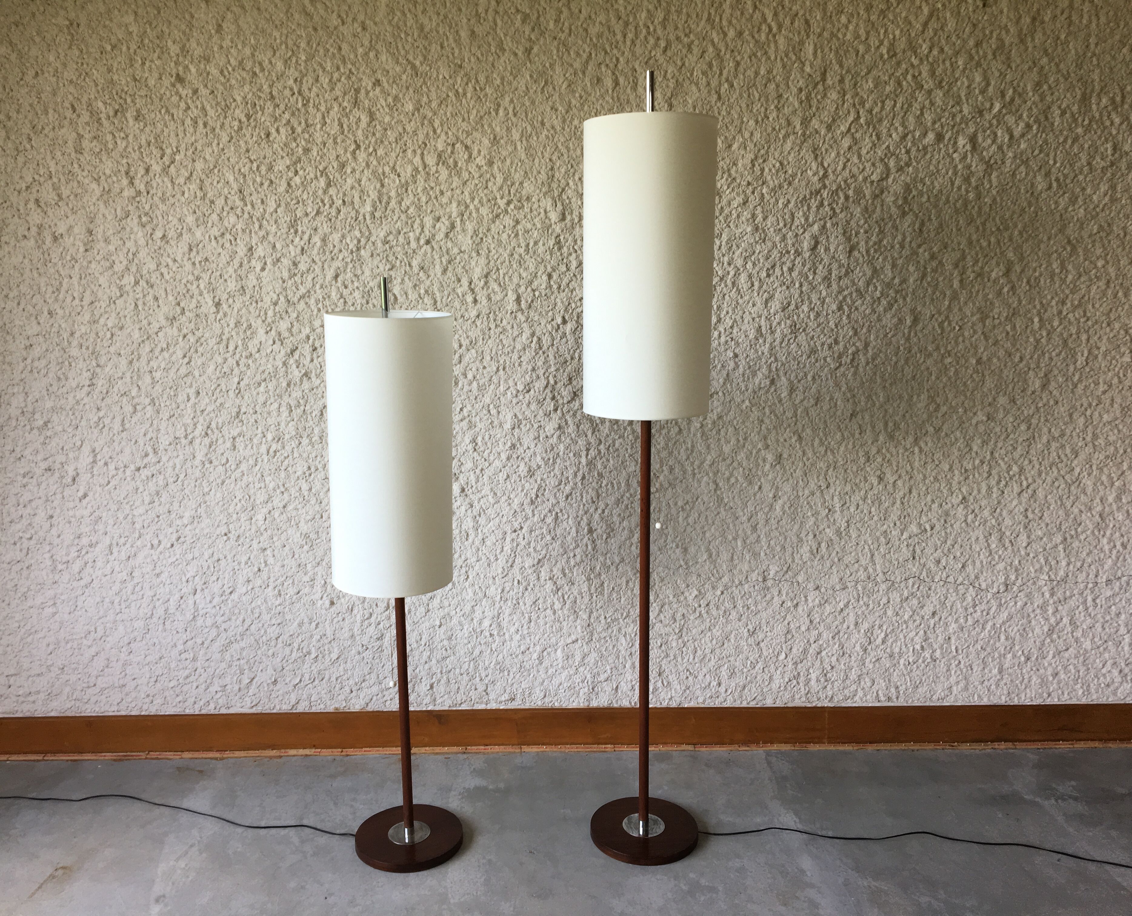 Pair of Monix teak lampposts