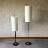 Pair of Monix teak lampposts