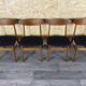 4x 60s 70s Teak Dining Room Chairs Danish Modern Design