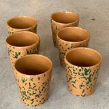 6 verres en terre cuite