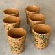 6 terracotta glasses